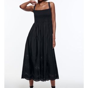 Open work embroidered dress